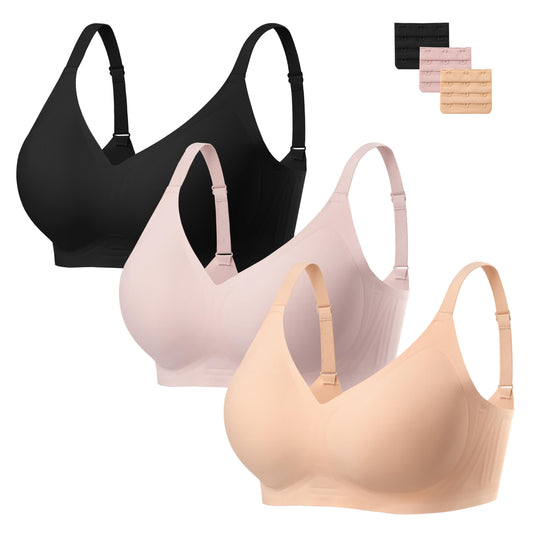 Habibee Wireless Seamless Push-Up Bra for Women – Full Coverage with Extender