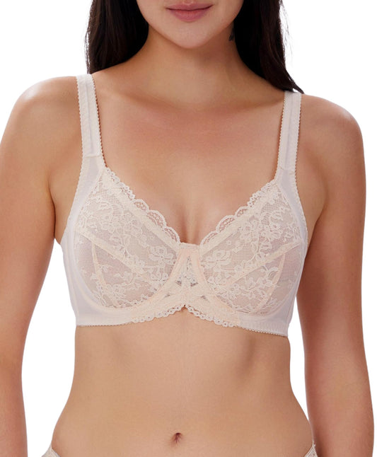 Lace Underwire Minimizer Bra – Full Coverage Push Up