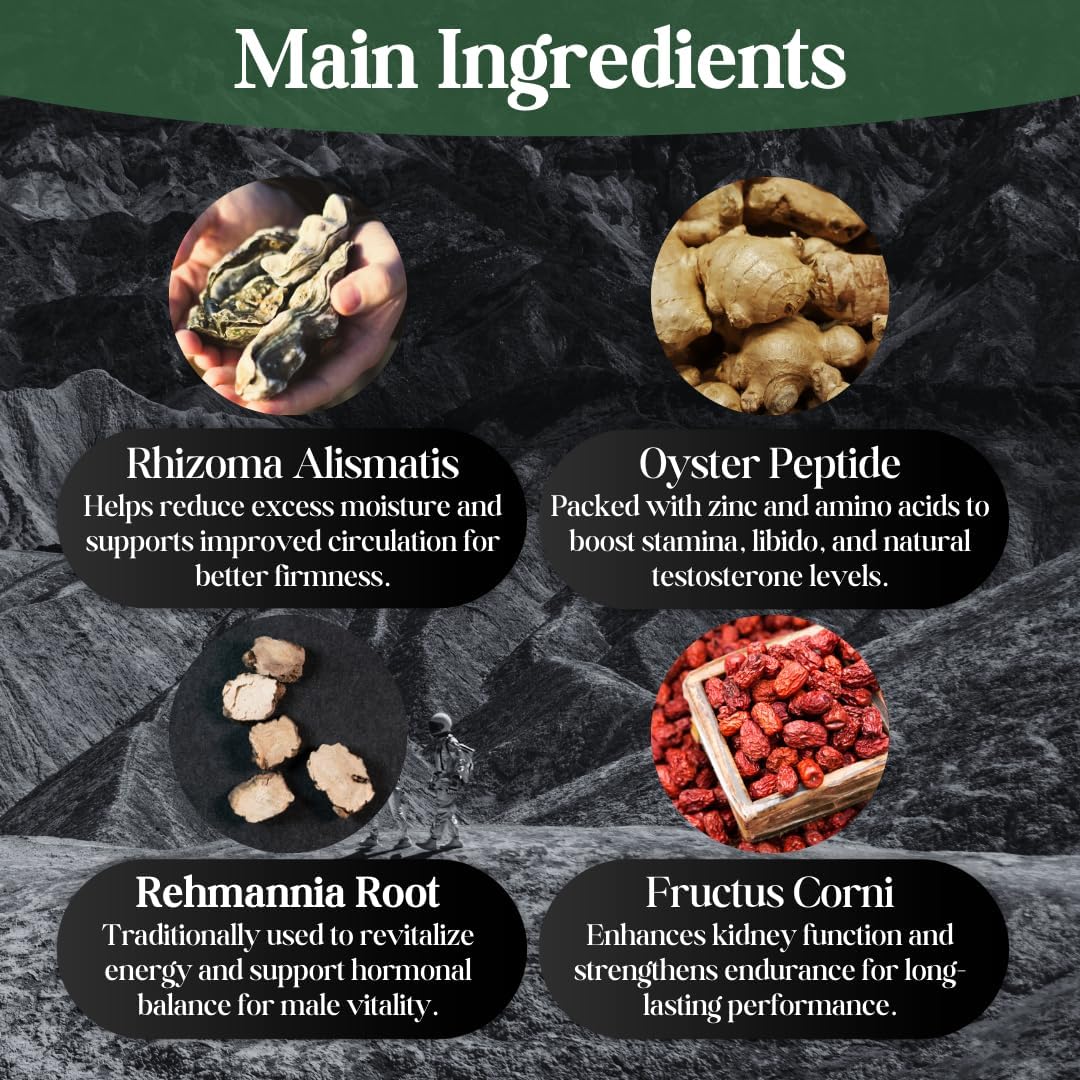 Enhancement Oil for Men – Improve Strength & Stamina Boost Health Natural Herbal Ingredients for All Male Skin Types (1oz)