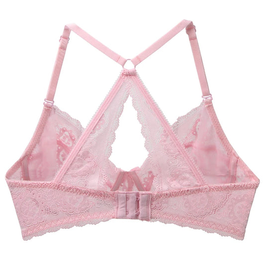 2022 New Plus Size Bralette Bras For Women Hollow Out Underwire Intimates Embroidery Mesh Lingerie BCDE Cup Brassiere