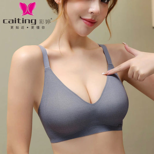 CAITING Beautiful Back Latex Cup Bra – Soft Support, Skin-Friendly Comfort for Small Bust