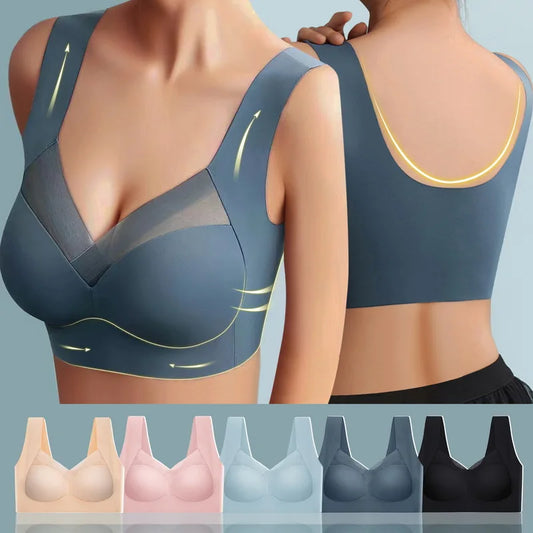 Breathable Push Up Sports Bra – Padded Mesh Gym Top (EU/US Sizes)